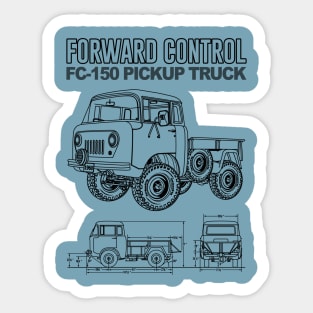 Jeep Forward Control FC-150 Blueprint Sticker